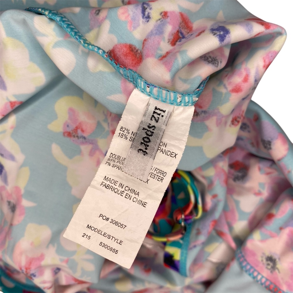 Liz Sport Floral Tankini Bathing Suit Top - Picture 5 of 9